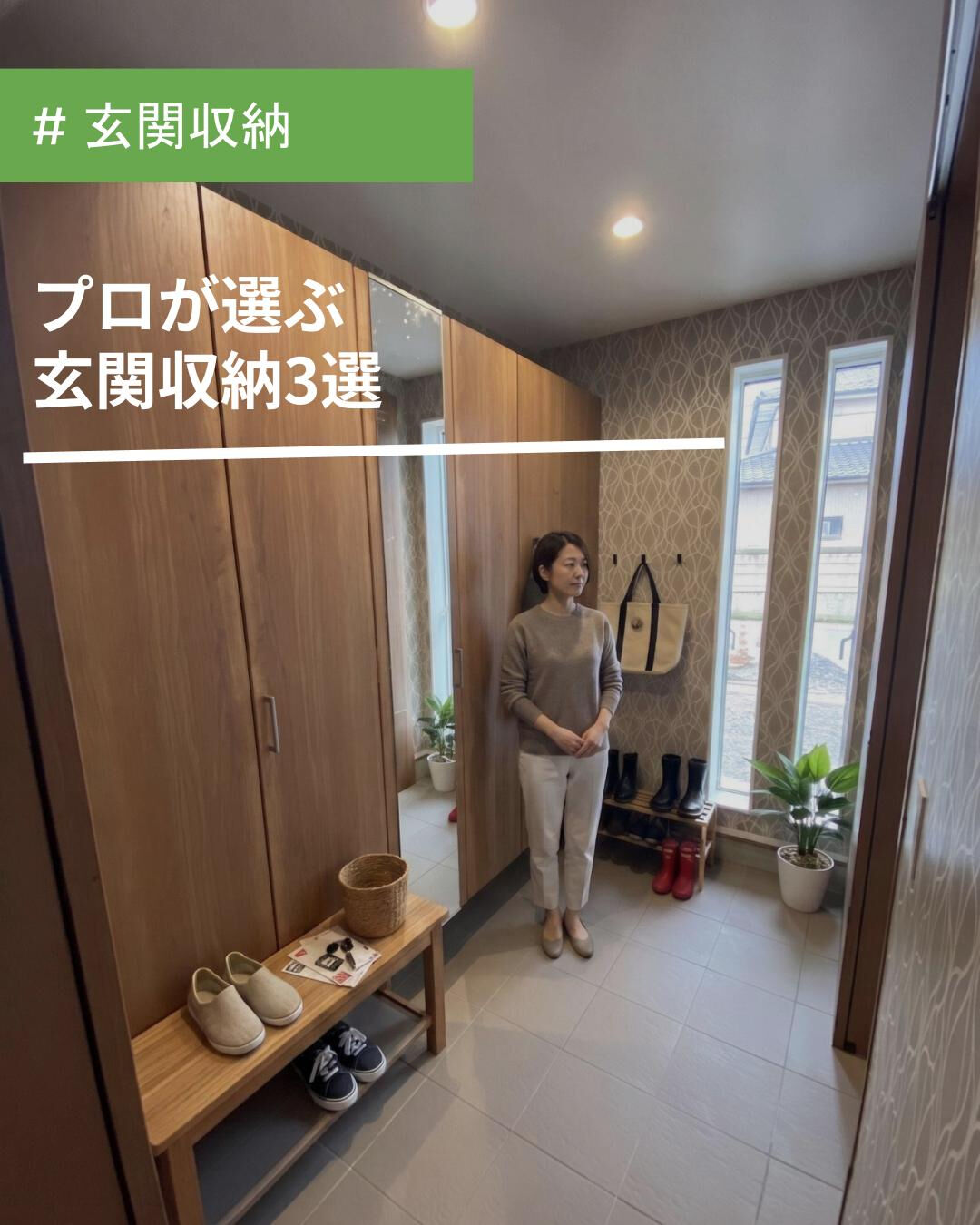 玄関収納の工夫で、靴や外出用品をすっきり整理できる住まいに🏡